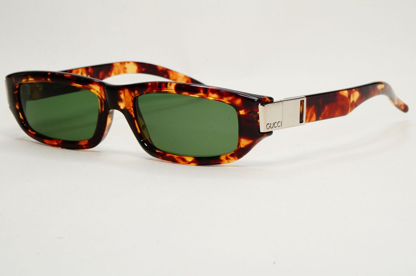 Gucci Sunglasses 1997 Vintage Rectangle Tortoise Green GG 1153/S PX1 53mm 270924