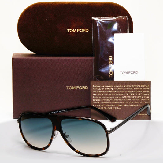 Tom Ford Sunglasses Chris Brown Blue Grey Gradient Square FT0462F TF462-F 56P