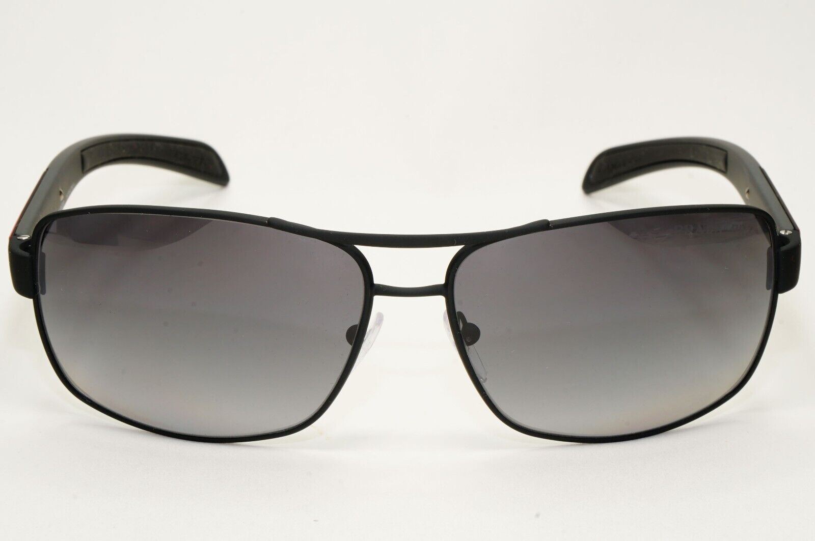 Prada Sunglasses Polarized Black Wrap Rubber PS54IS SPS 54I DG0-5W1 65mm 39729