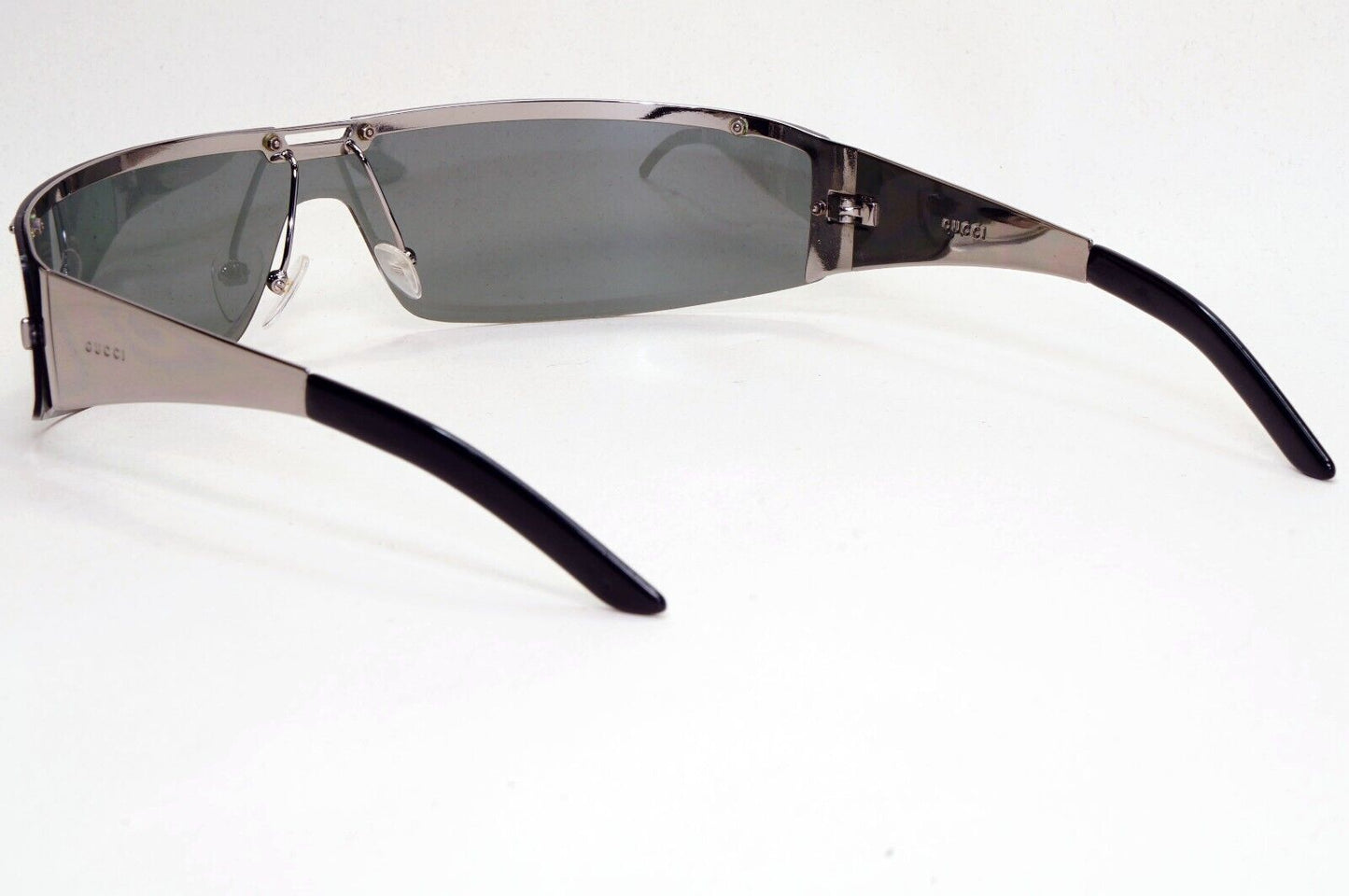 Gucci Sunglasses 2003 Vintage Polarized Shield Slim Silver GG 1726/S 6LB 081024