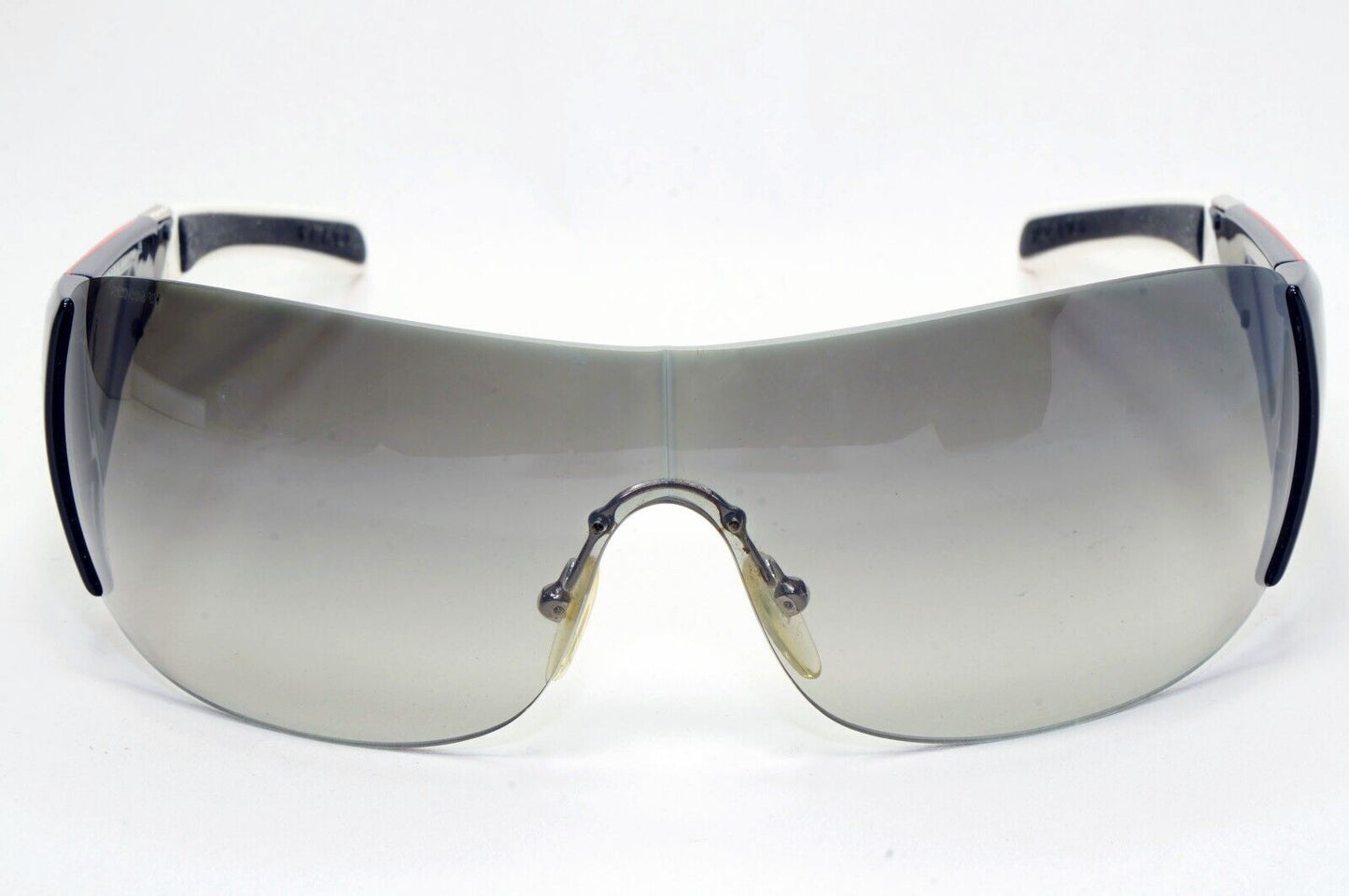 Prada Sunglasses 2007 Vintage Black Grey Shield PS07HS SPS 07H 7RI-3M1 280924