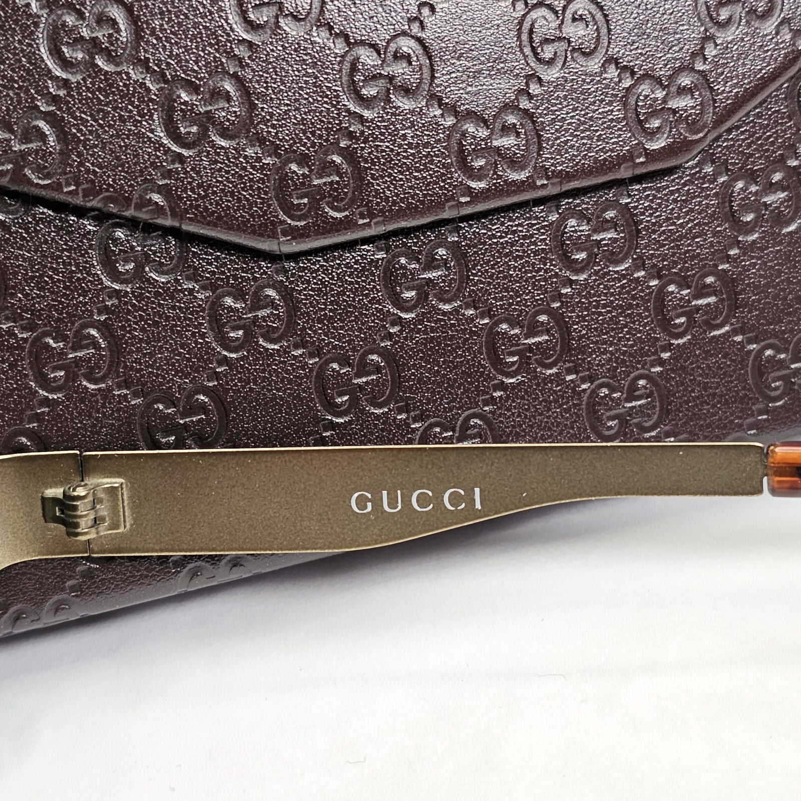 Gucci Sunglasses 2003 Vintage Bronze Brown Wrap Metal GG 1871/S QGH6J 180124