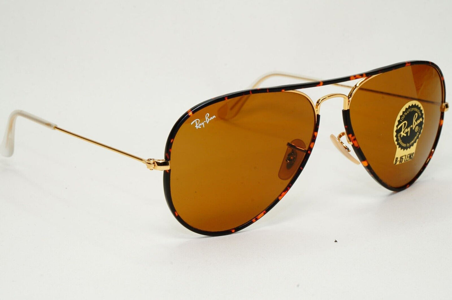 Ray-Ban Sunglasses Aviator Full Color Gold Brown Tortoise RB 3025-J-M 001 58mm