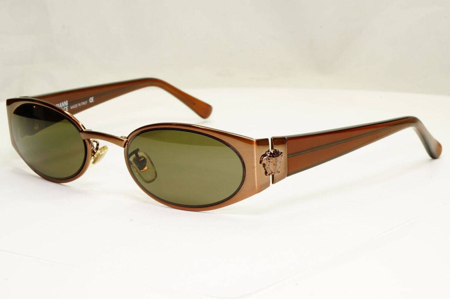 Gianni Versace 1996 Vintage Copper Brown Medusa Sunglasses MOD X30 COL 53M