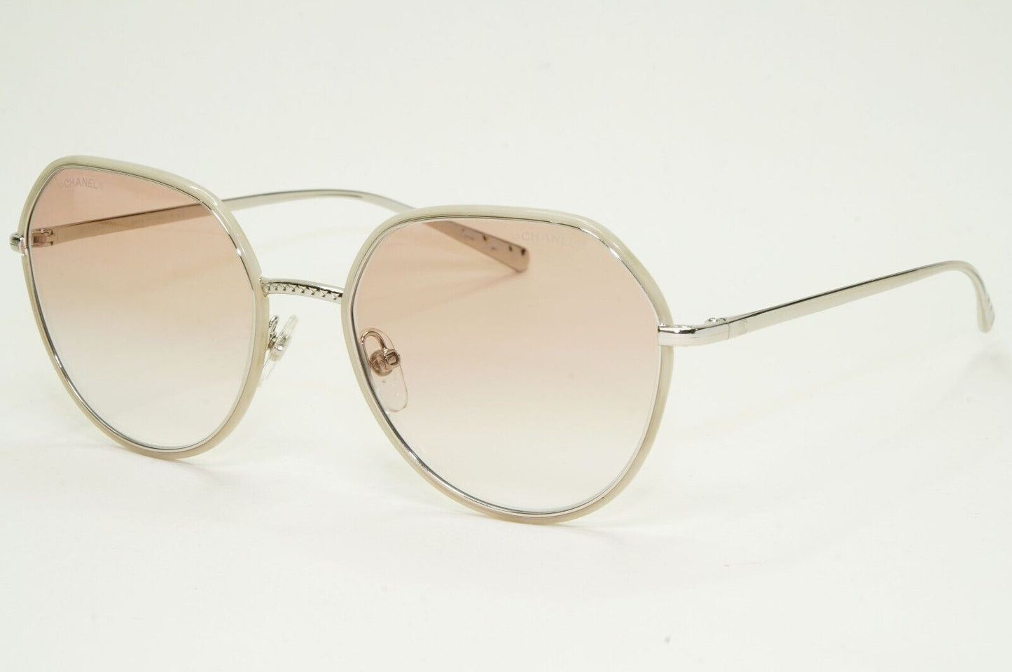 Chanel Sunglasses Silver Brown Gradient Metal Square 4251-J c.124/13 55mm