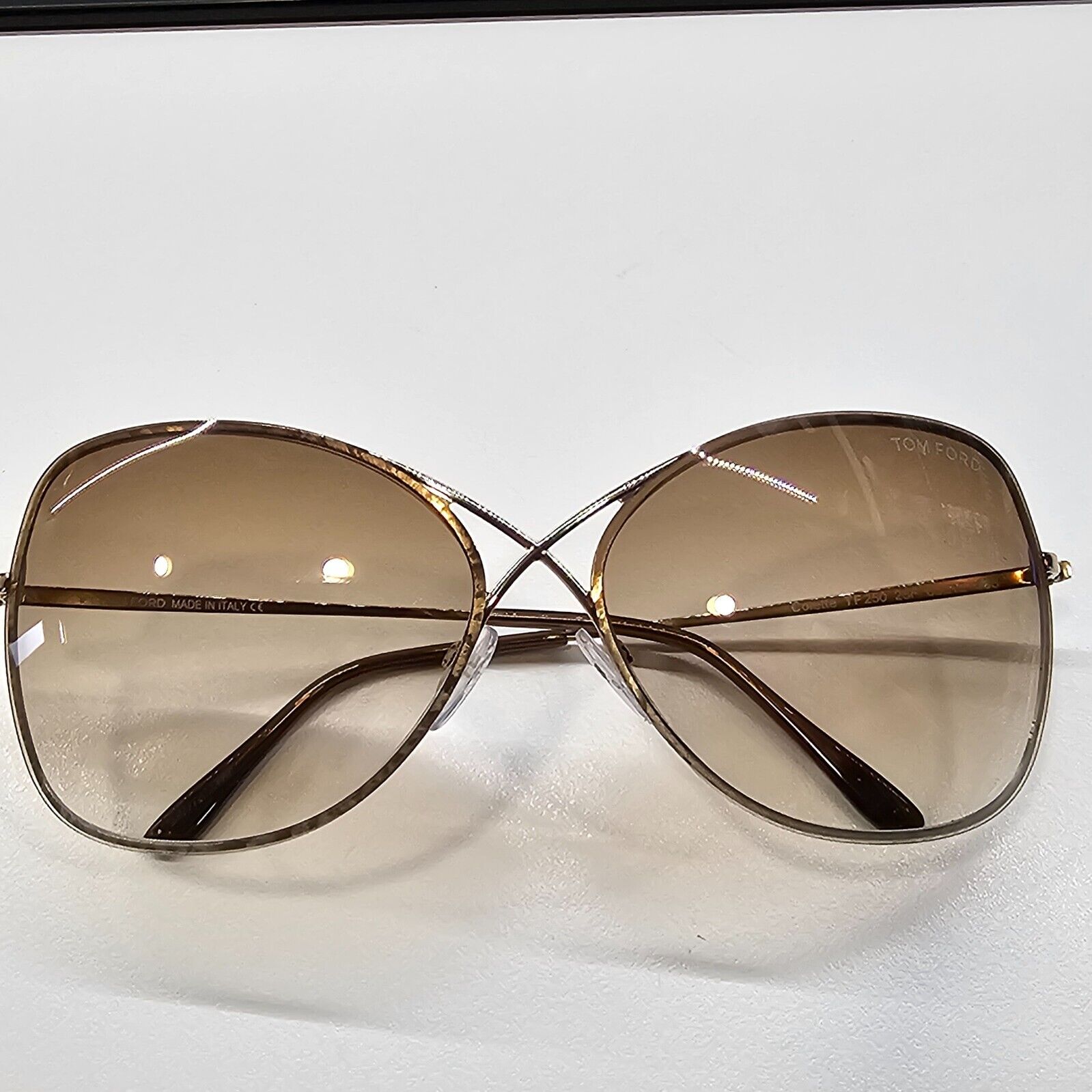 Tom Ford Sunglasses Colette Gold Brown Gradient FT0250 TF 250 28F 63mm [A]