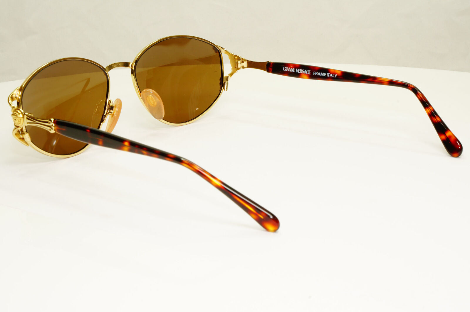 Gianni Versace 1995 Vintage Gold Medusa Brown Retro Sunglasses MOD G40 COL 03L B