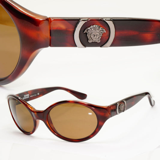 Gianni Versace 1996 Sunglasses Vintage Brown Tortoiseshell MOD 250 COL900 240123