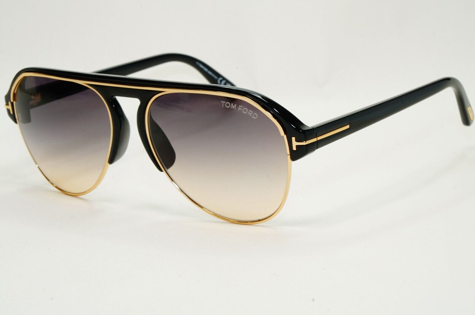 Tom Ford Sunglasses Marshall Black Gold Grey Gradient Pilot FT0929 TF 929 01B