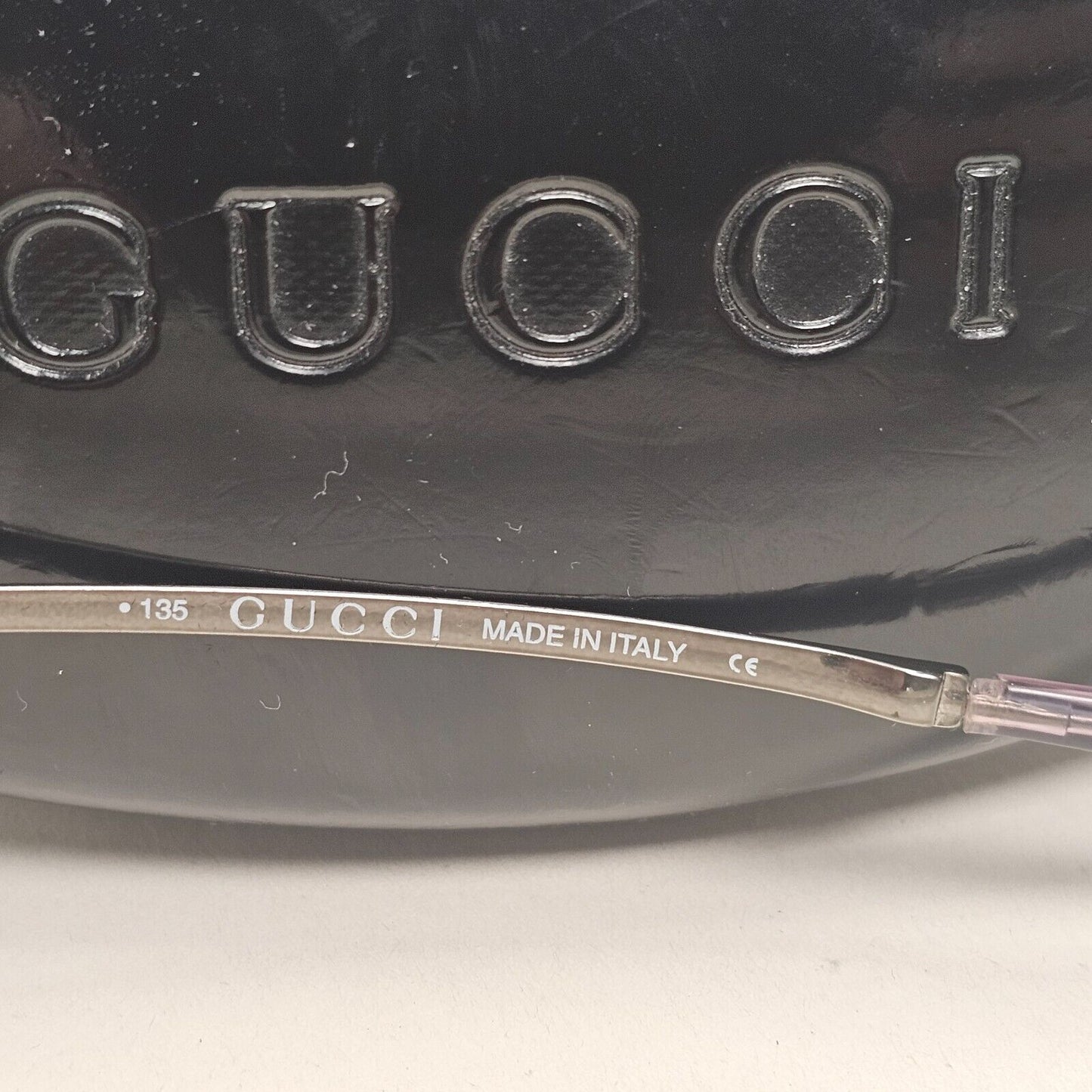 Gucci Sunglasses 2001 Vintage Wrap Gunmetal Pink Fuchsia GG 1672/S 831T9 291024