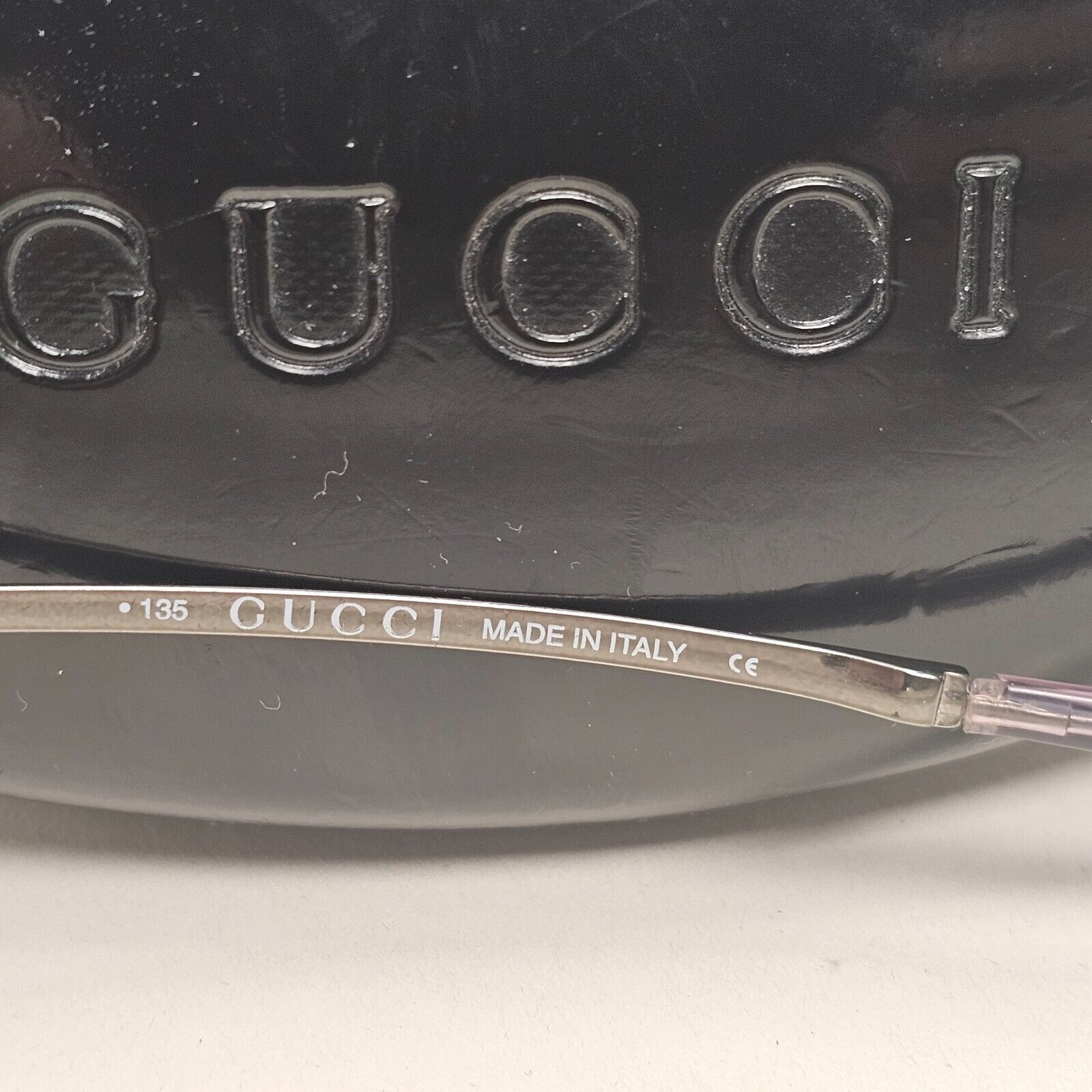 Gucci Sunglasses 2001 Vintage Wrap Gunmetal Pink Fuchsia GG 1672/S 831T9 291024