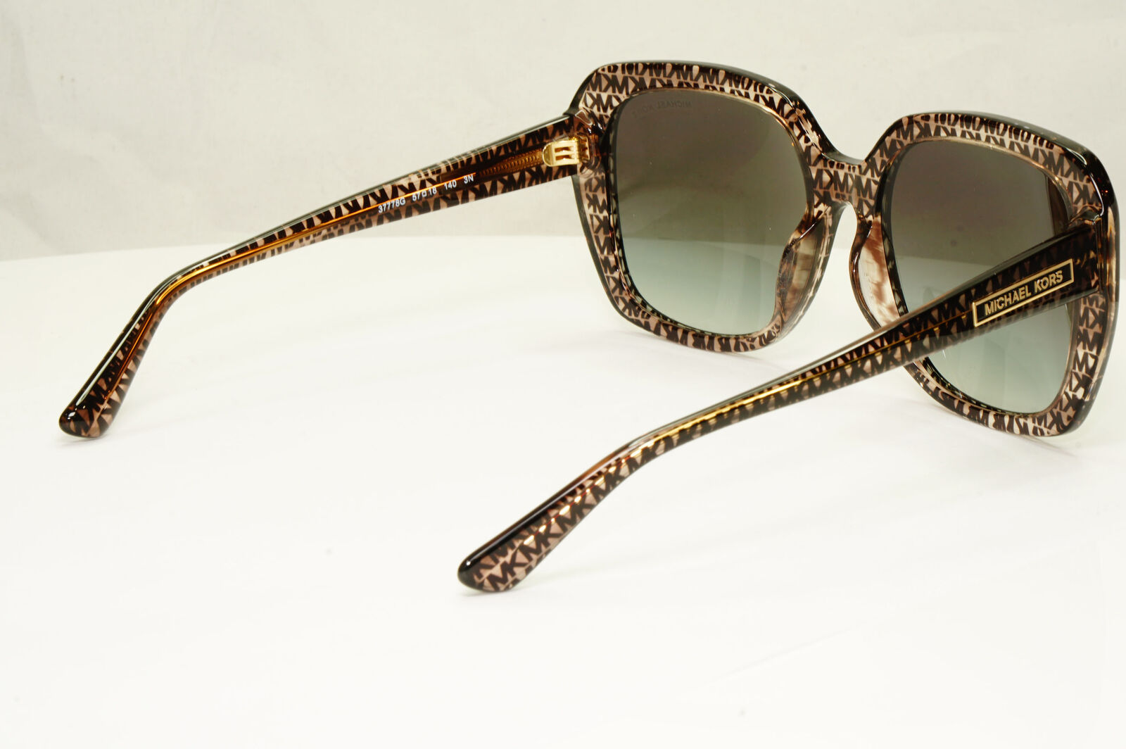 Michael Kors Oversized MK Logo Print Brown Sunglasses MK 2140F Manhasset 37778G