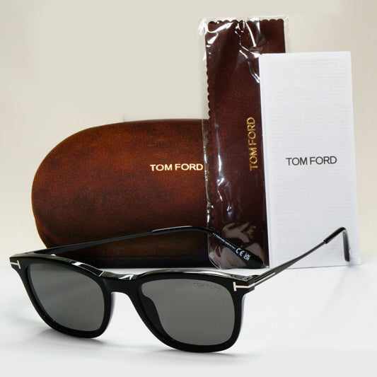 Tom Ford Sunglasses Arnaud-02 Polarized Black Silver Square FT0625 TF 625 01D