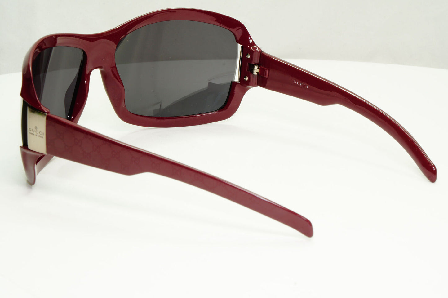 Gucci 2005 Monogram Sunglasses Burgundy Deep Red Black Vintage GG 1546/S BPAMD