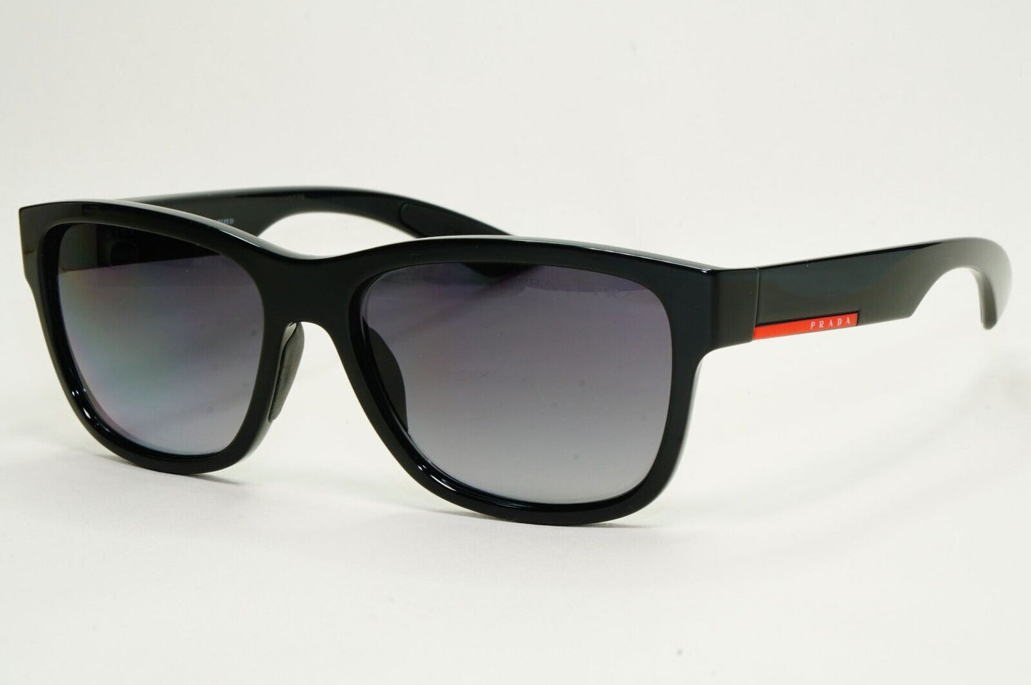 Prada Sunglasses Polarised Square Black Grey PS03QS SPS 03Q 1AB-5W1 120824