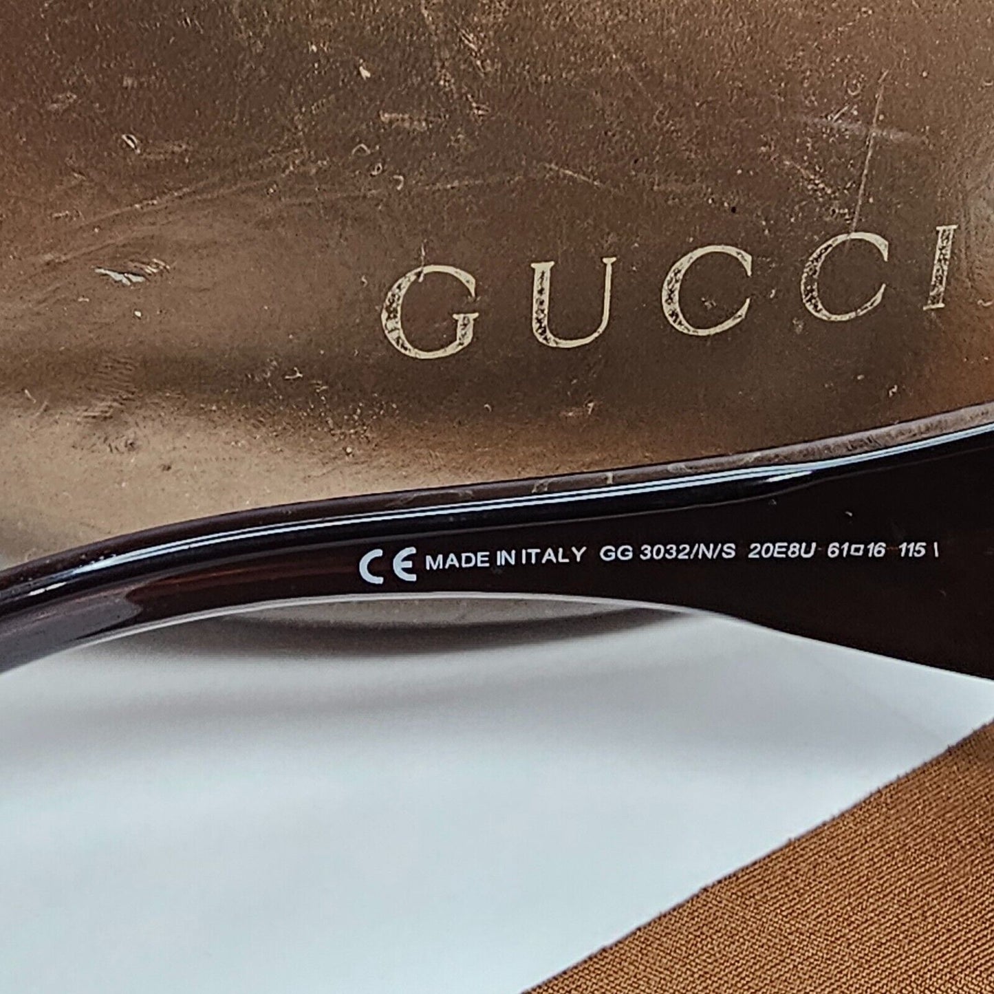 Gucci Sunglasses 2006 Monogram Vintage Brown Unisex Wrap GG 3032/NS 20E8U 270324