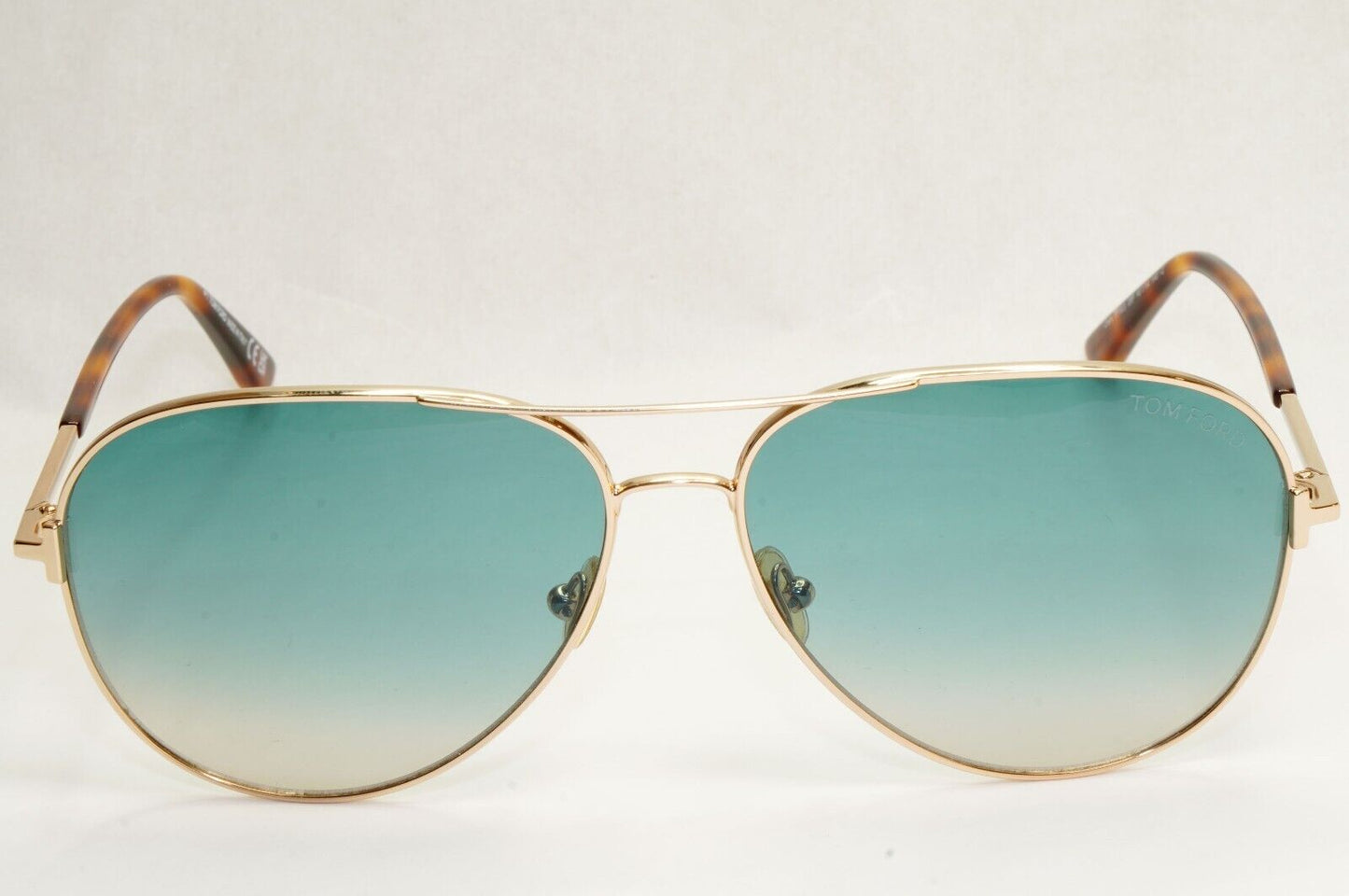 Tom Ford Sunglasses Clark Gold Pilot Blue Green Gradient FT0823 TF 823 28P [B]