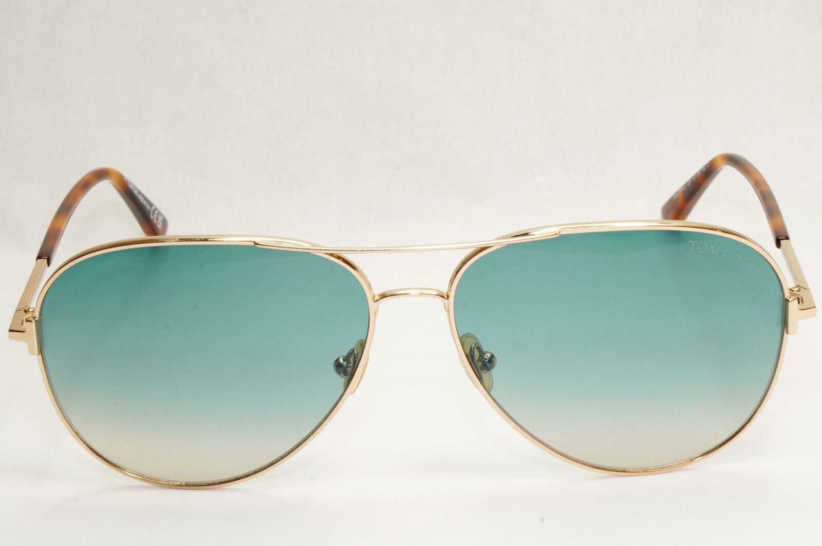 Tom Ford Sunglasses Clark Gold Pilot Blue Green Gradient FT0823 TF 823 28P [B]