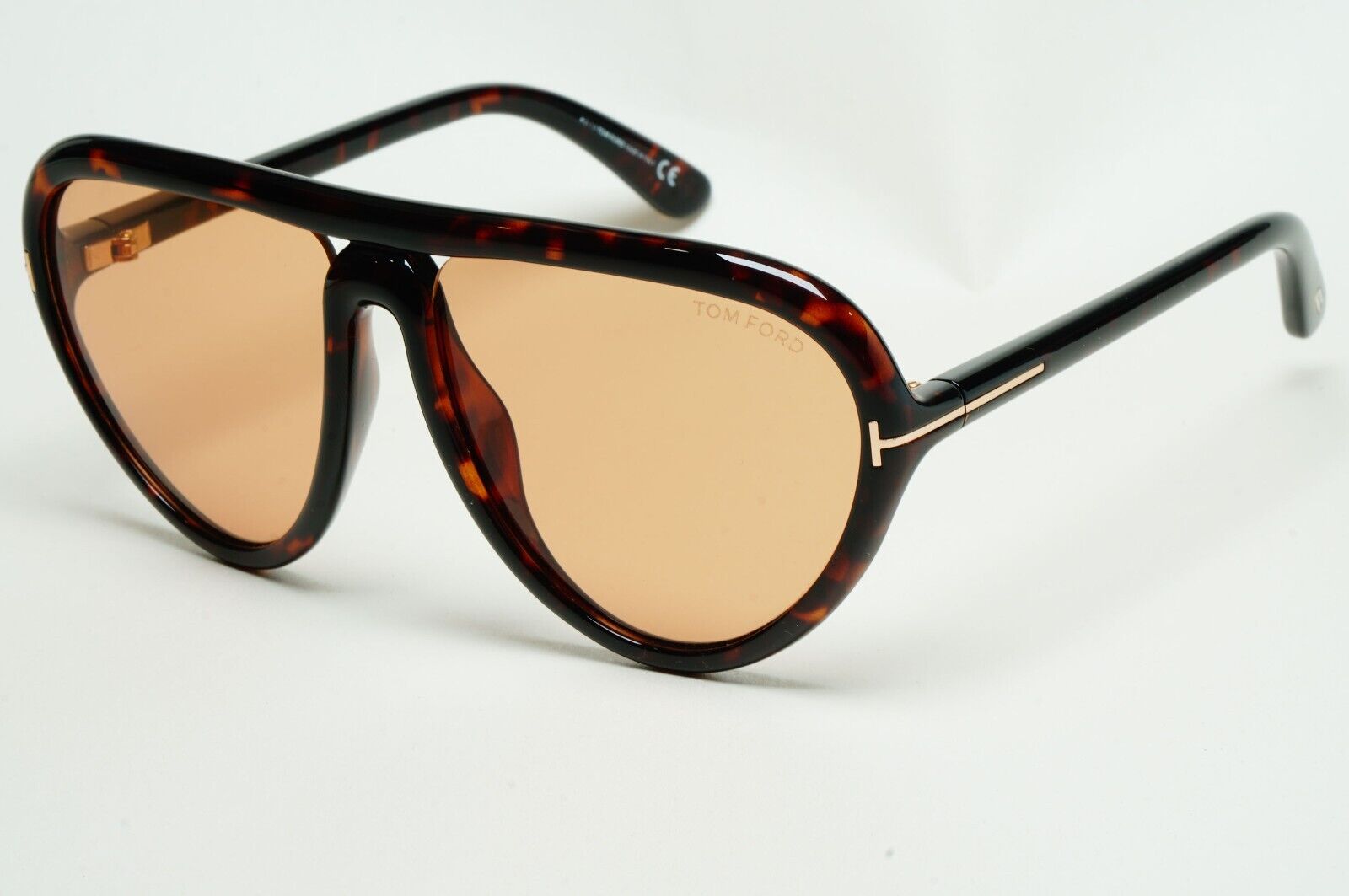 Tom Ford Sunglasses Arizona Brown Tortoise Teardrop Unisex FT0769 TF 769 52E