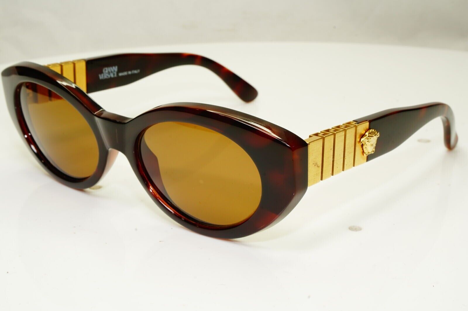 Gianni Versace Sunglasses 1996 Vintage Brown Gold Medusa MOD 480/B COL 900