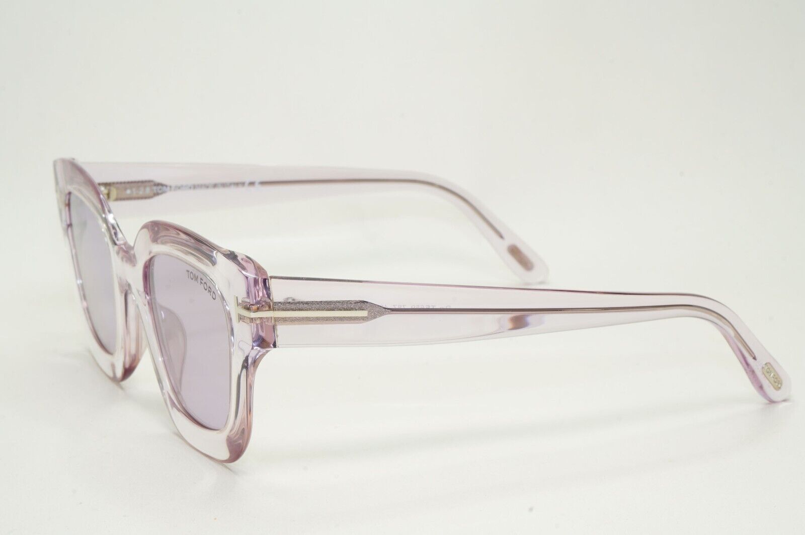 Tom Ford Sunglasses Pia Lilac Pale Transparent Square FT0659 TF 659 78Z 48mm