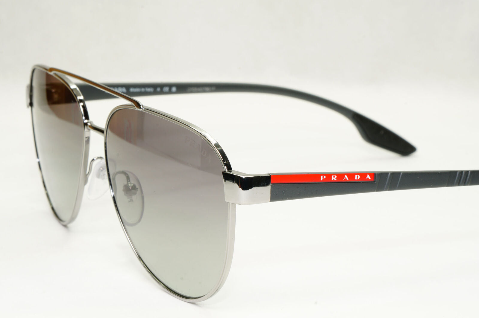 Prada Sunglasses Grey Gunmetal Gradient Metal Pilot PS54TS SPS 54T 5AV-3M1