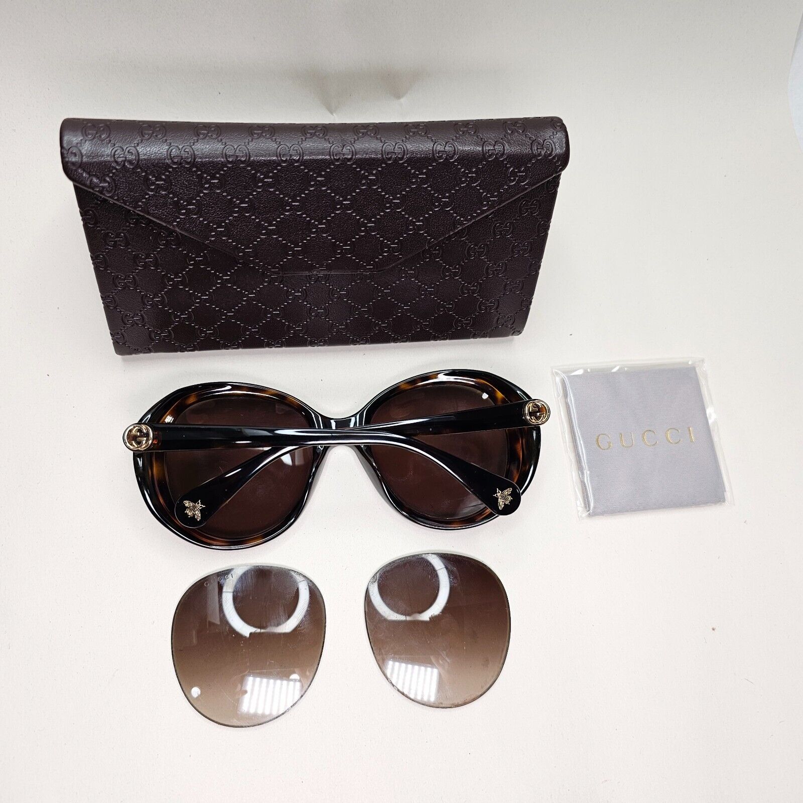 Gucci Sunglasses 2018 Brown Tortoiseshell Square Oversized GG 0368S 002 031124