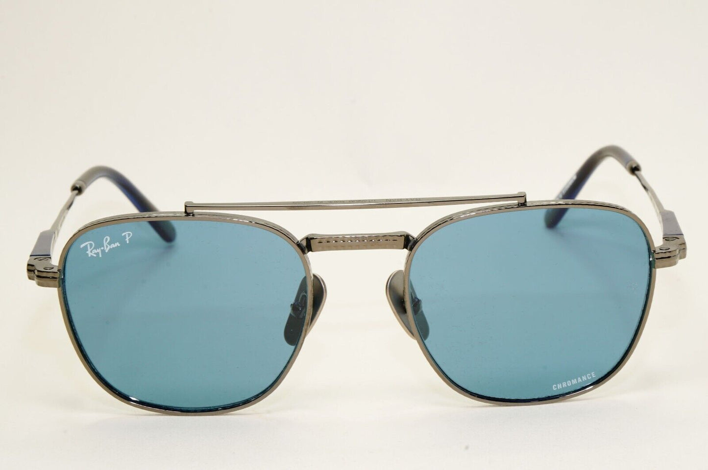 Ray-Ban Sunglasses Frank II Titanium Polarised Gunmetal Blue RB 8258 3142/S2 51m