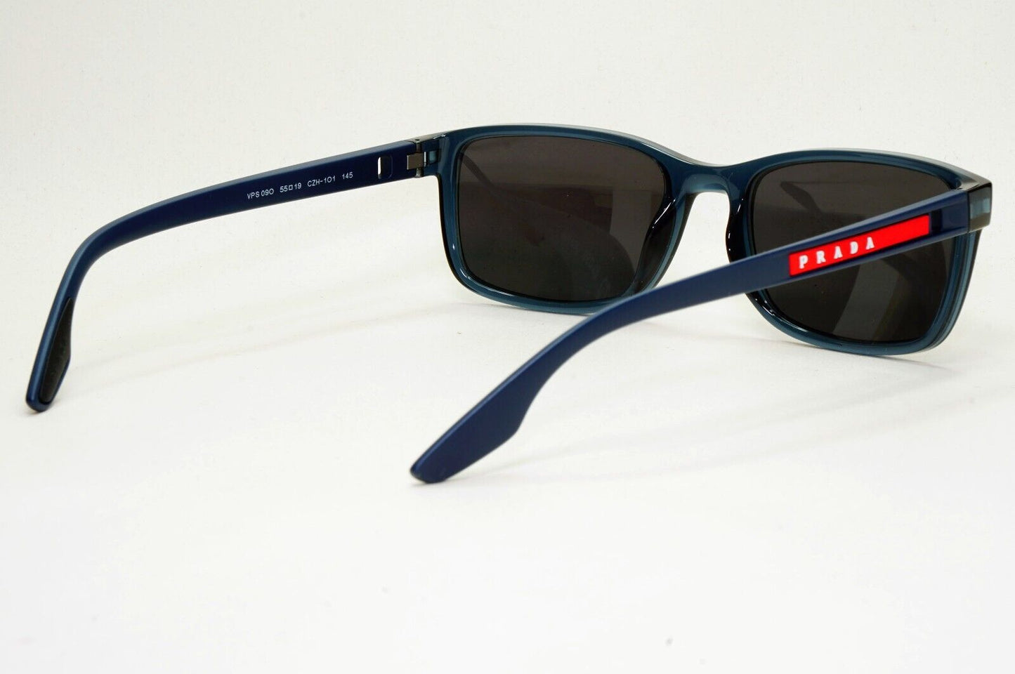 Prada Sunglasses Blue Crystal Black Square PS09OV VPS 09O CZH-1O1 55mm