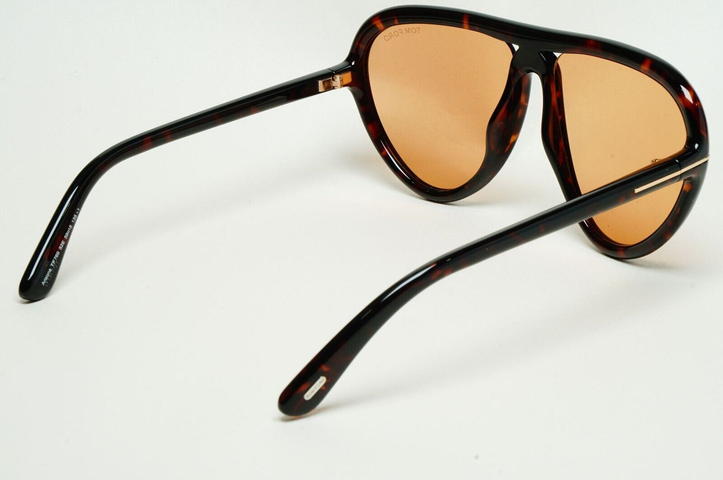 Tom Ford Sunglasses Arizona Brown Tortoise Teardrop Unisex FT0769 TF 769 52E