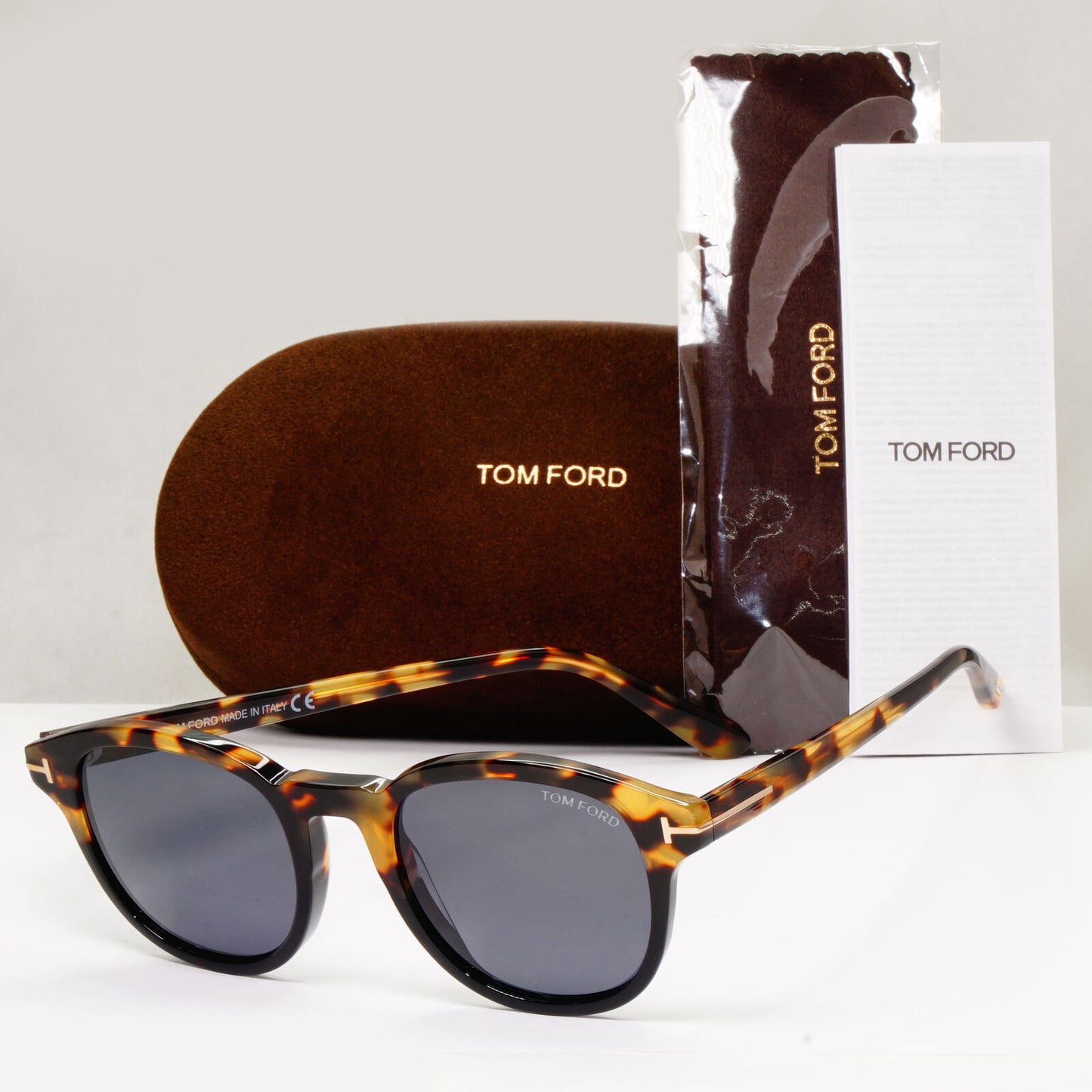 Tom Ford Jameson Sunglasses Brown Grey Square Tortoise TF 752 56A FT0752 50mm