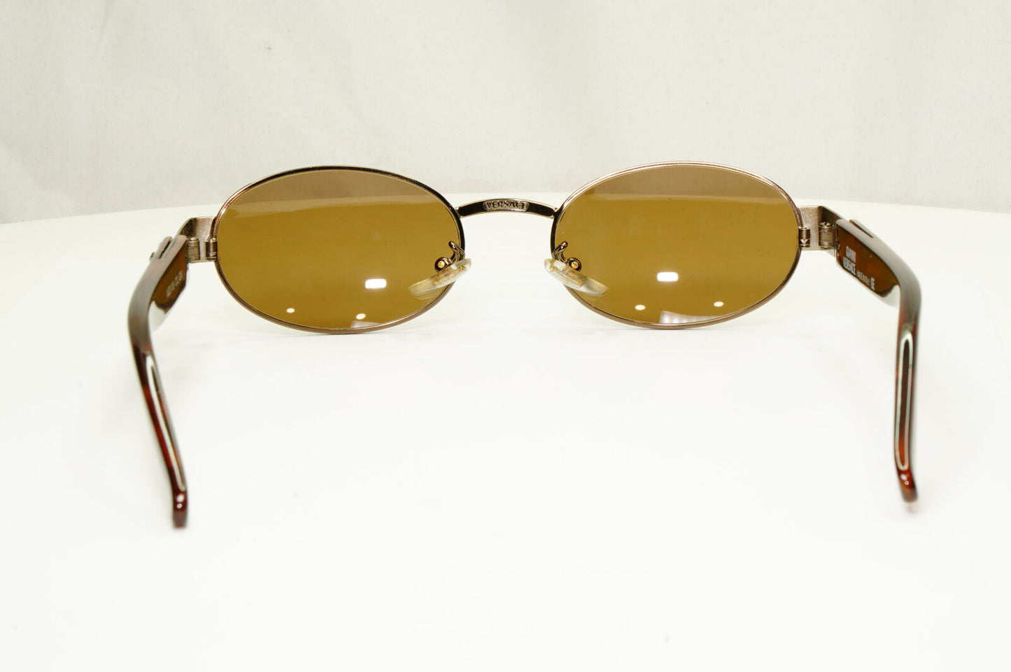 Gianni Versace 1996 Vintage Mens Metal Brown Medusa Sunglasses MOD X18 COL 62M