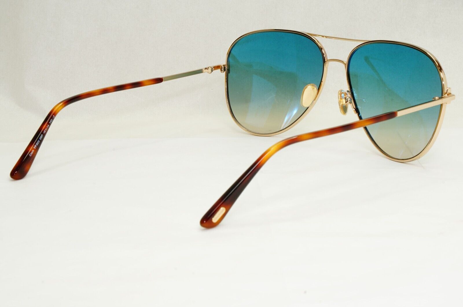 Tom Ford Sunglasses Clark Gold Pilot Blue Green Gradient FT0823 TF 823 28P [A]