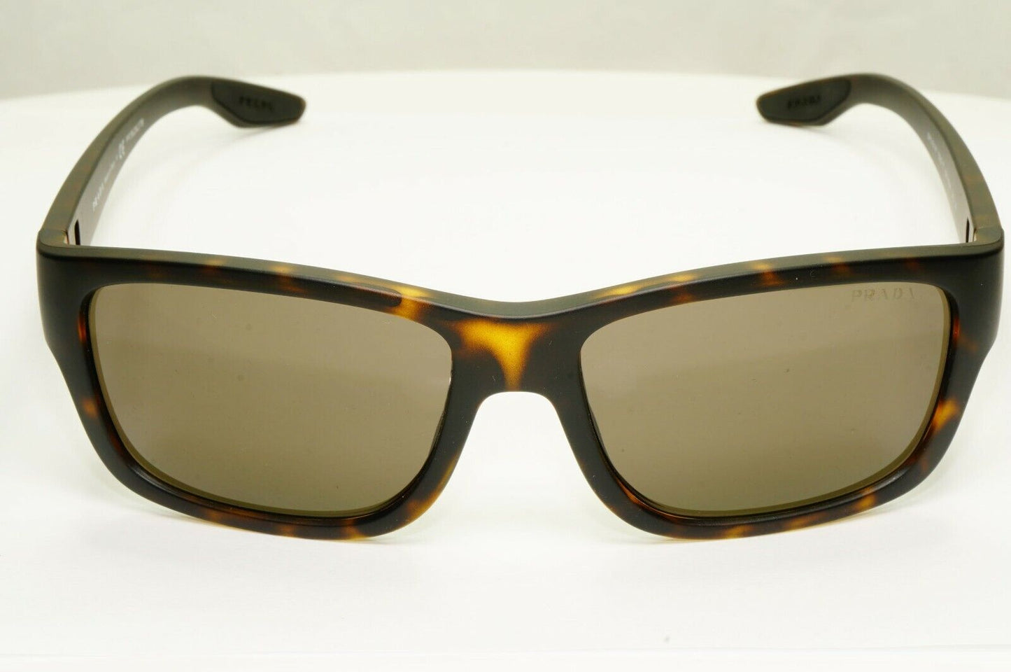 Prada Tortoiseshell Brown Sunglasses Red Stripe Mens SPS 01W 681-06H PS01WS