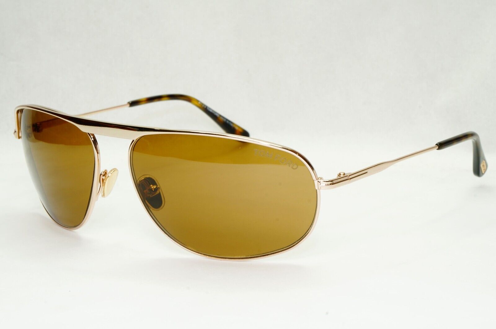 Tom Ford Sunglasses Gabe Gold Pilot Wrap Brown Metal FT0774 TF 774 28E 63mm