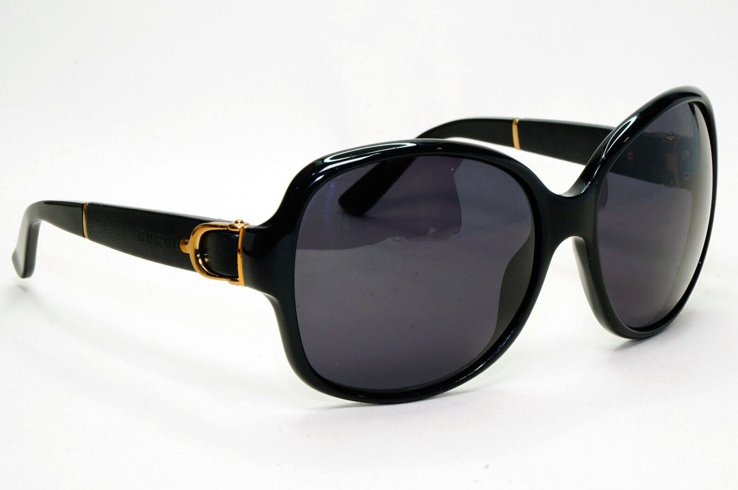 Gucci Sunglasses 2012 Vintage Black Gold Leather Horsebit GG 3638/S 75CED 301024