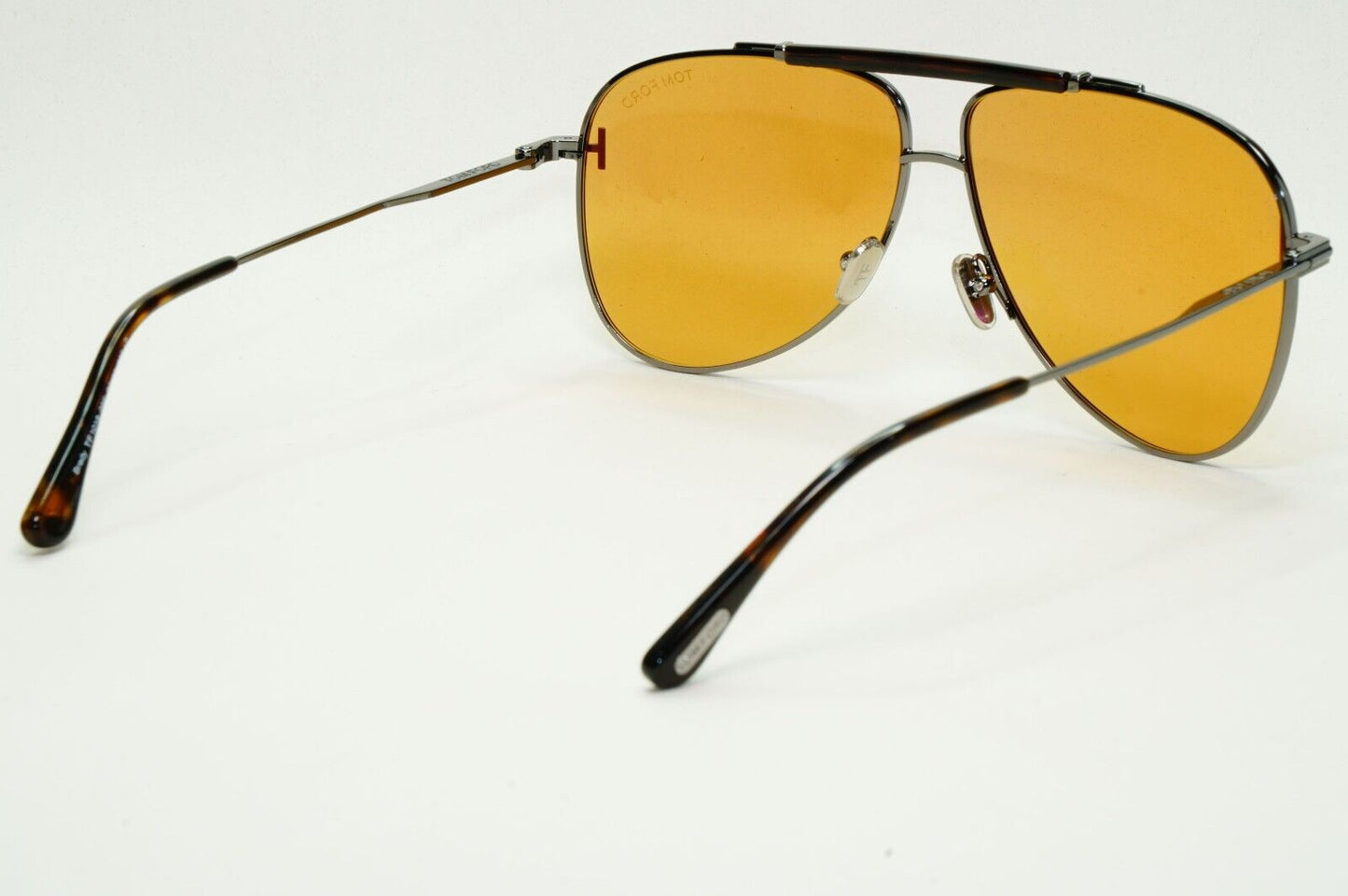 Tom Ford Sunglasses Brady Gunmetal Pilot Brown Large Metal FT1018 TF 1018 08E