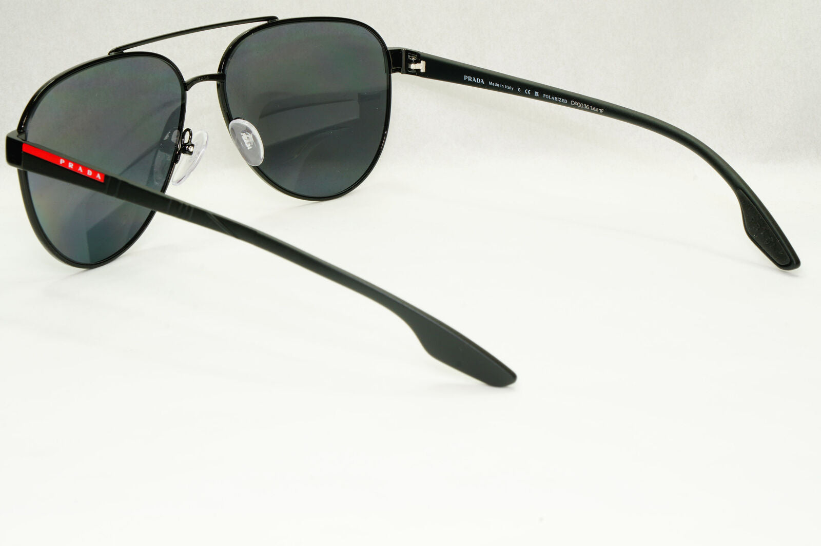 Prada Polarized Sunglasses Black Grey Metal Pilot PS54TS SPS 54T 1AB-5Z1 61mm