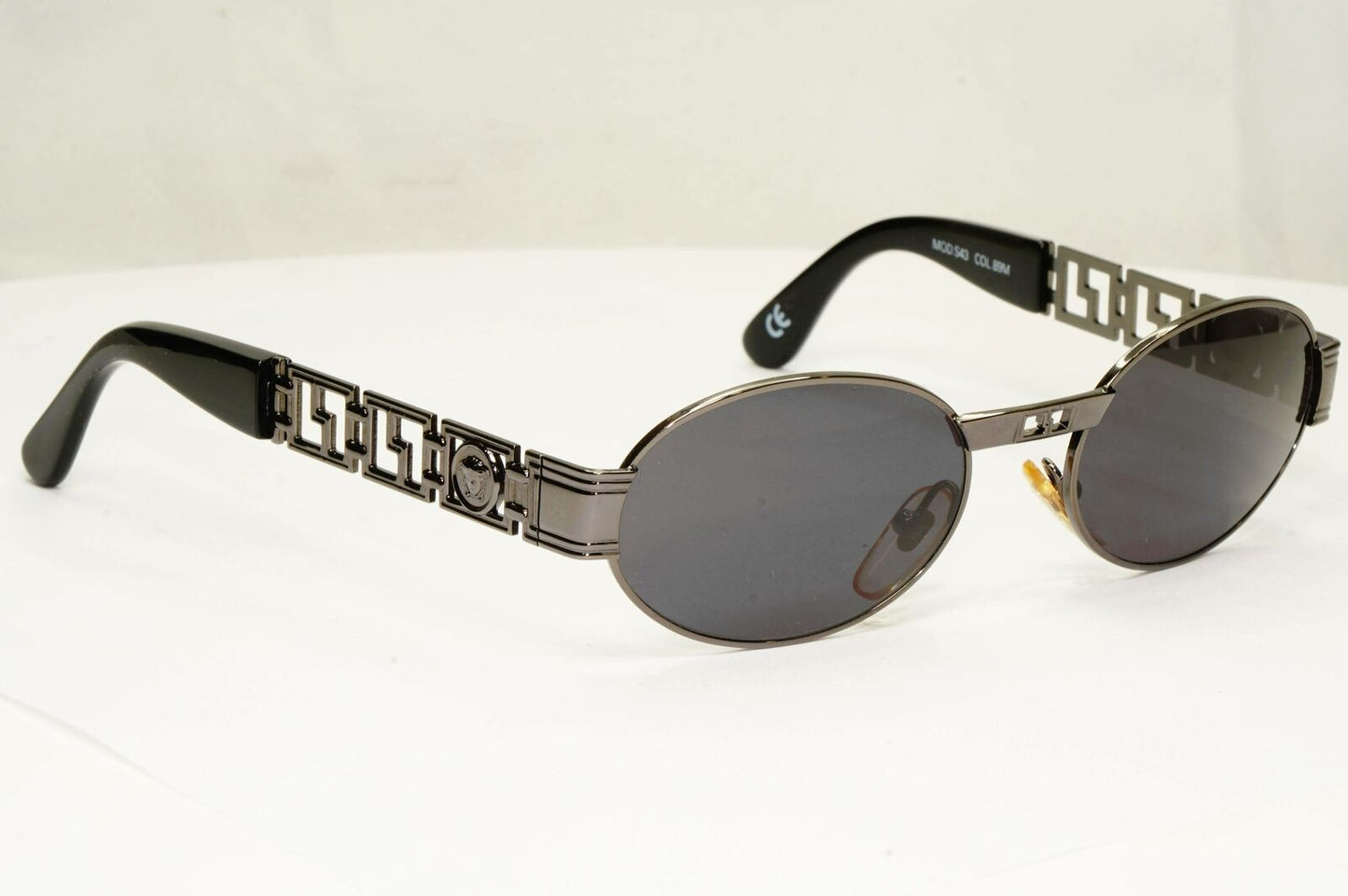 Gianni Versace 1996 Vintage Gunmetal Medusa Metal Sunglasses MOD S43 COL 89M