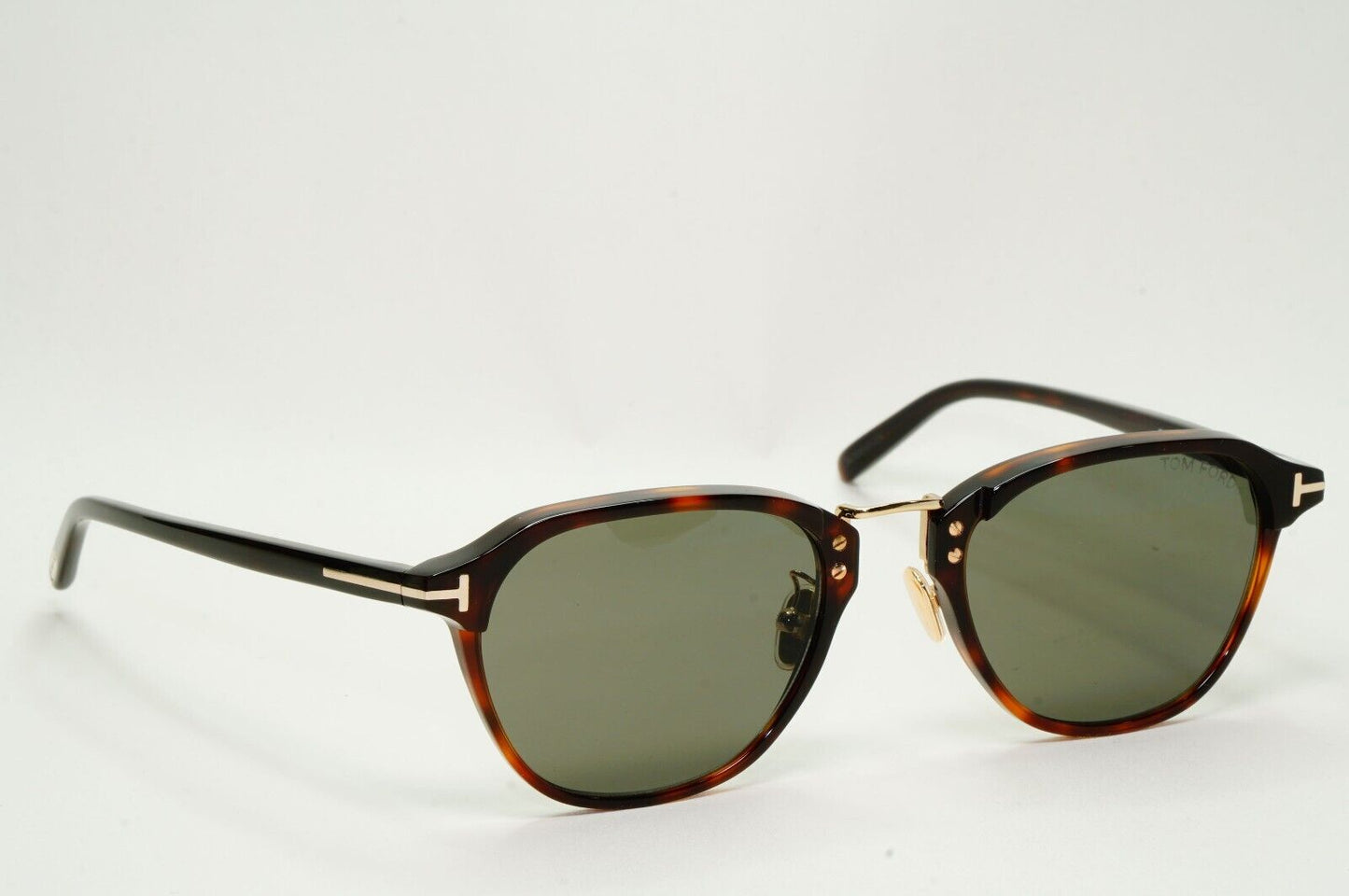 Tom Ford Sunglasses Brown Tortoiseshell Green Square FT0878-D TF 878-D 52N 53mm