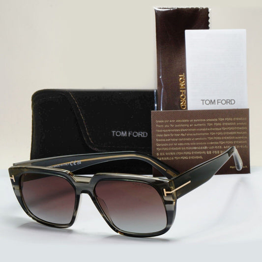 Tom Ford Sunglasses Oliver-02 Grey Brown Gradient Square FT1025 TF 1025 56F 56mm