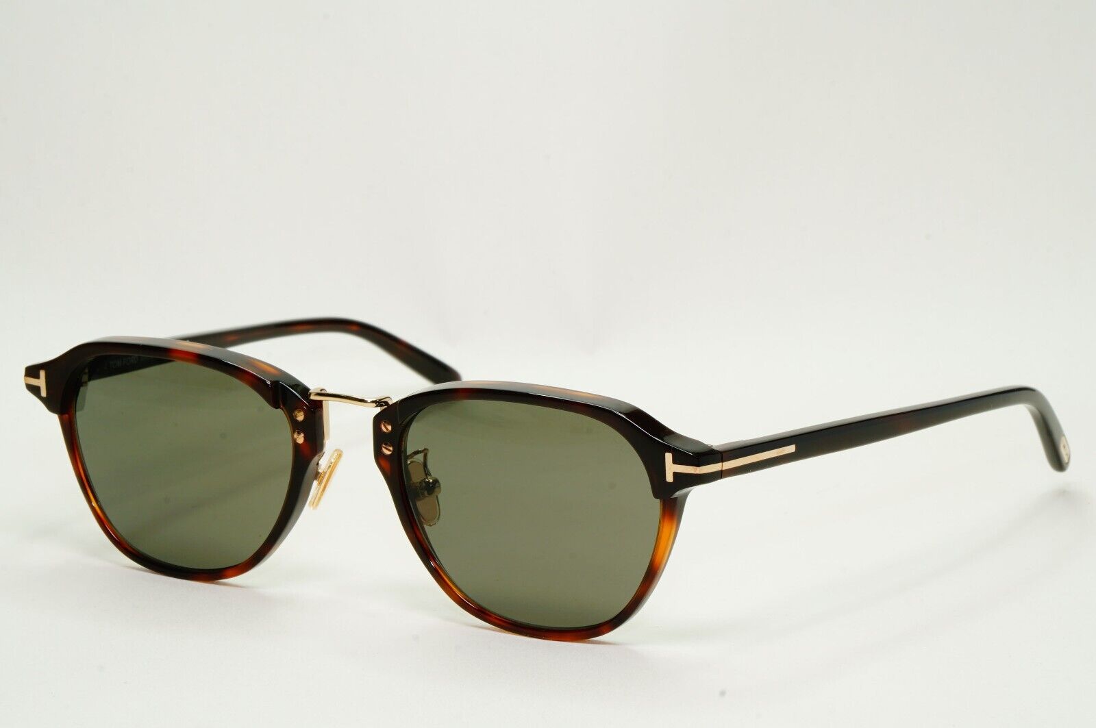 Tom Ford Sunglasses Brown Tortoiseshell Green Square FT0878-D TF 878-D 52N 53mm