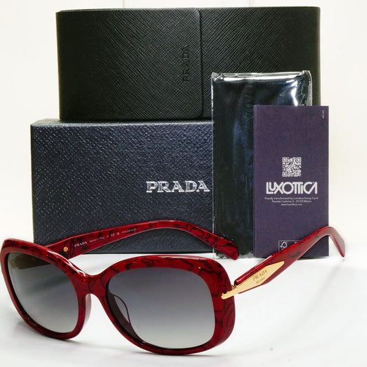 Prada Sunglasses Polarised Dark Red Etruscan Marble PR04ZS-F SPR 04Z-F 15D-5W1