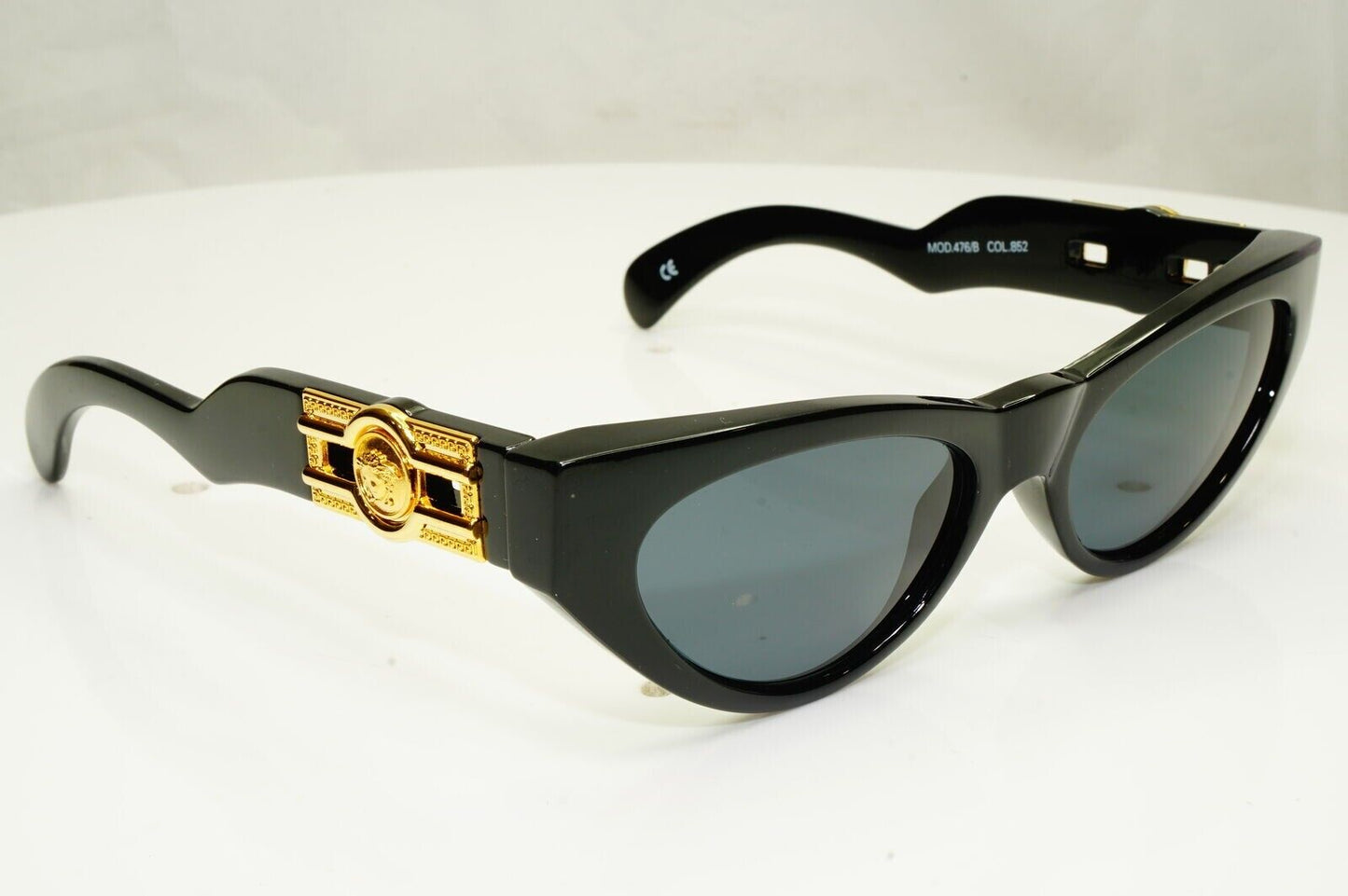 Gianni Versace Sunglasses 1996 Vintage Black Gold Medusa MOD 476/B COL 852