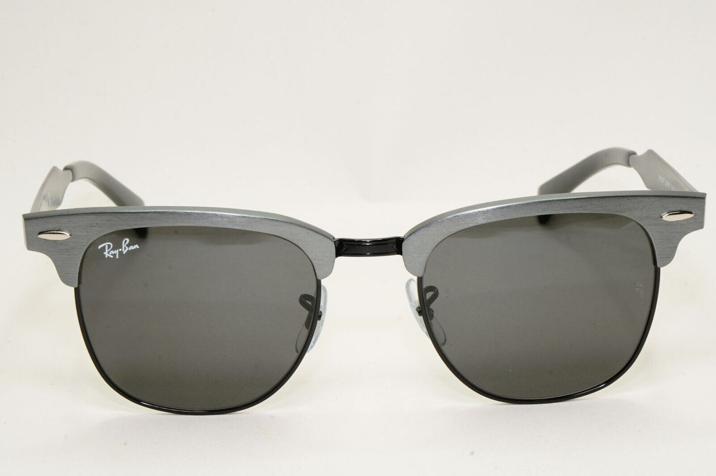 Ray-Ban Sunglasses Clubmaster Aluminum Metal Grey Black RB 3507 9247/B1 51mm