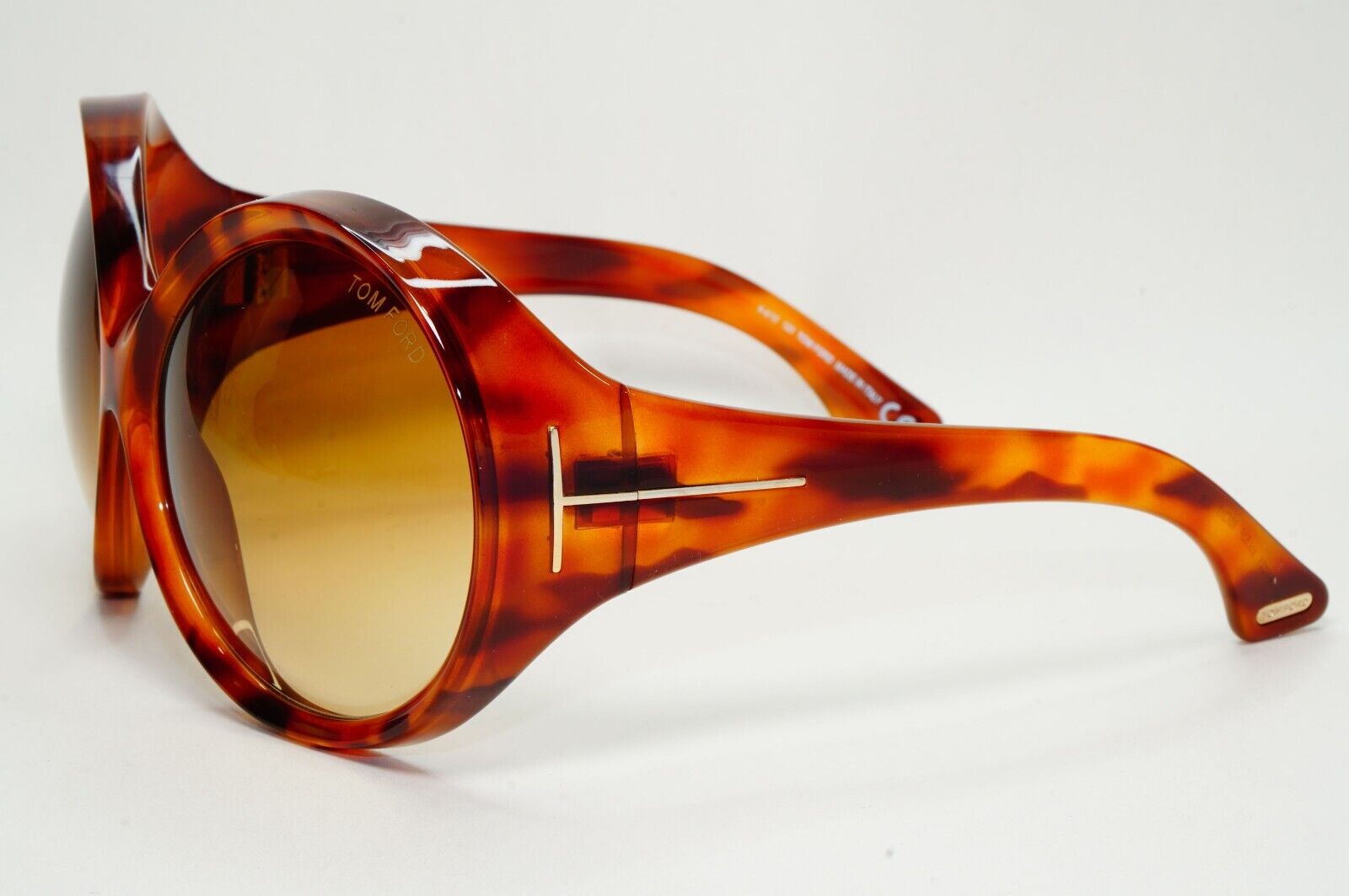 Tom Ford Sunglasses Ali Oversized Round Large Brown Tortoise FT0221 TF 221 53F