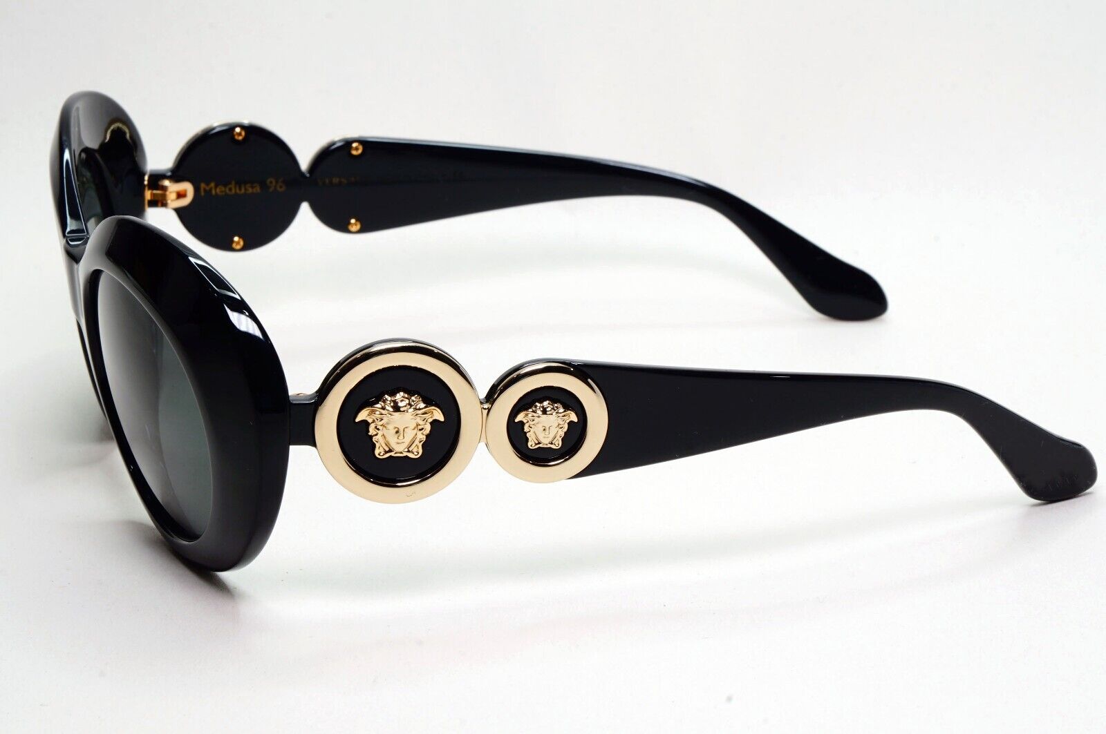 Versace Sunglasses Black Gold Medusa 96 Oval Grey MOD VE 4329 GB1/87 53mm 280924