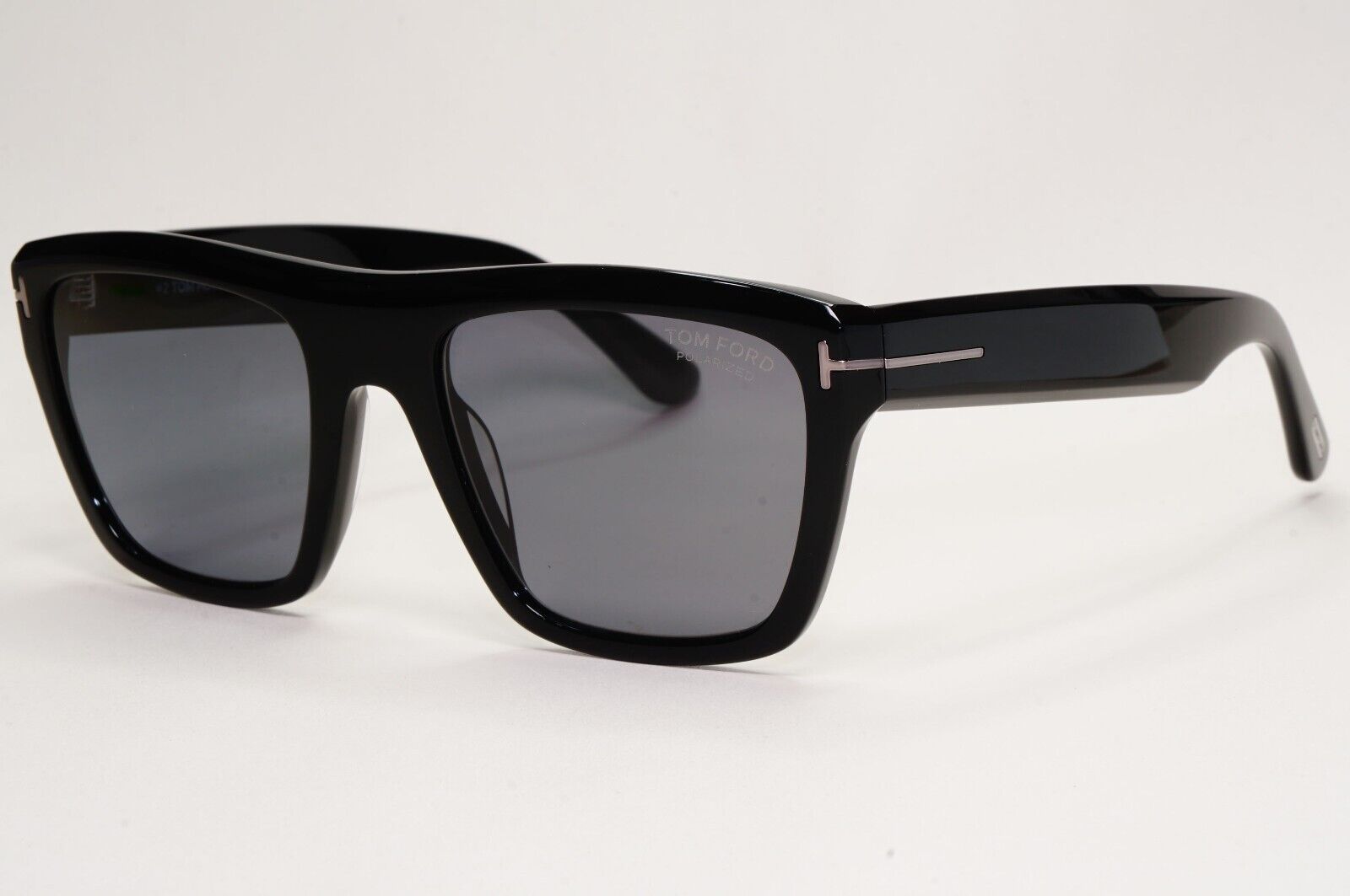 Tom Ford Sunglasses Black Polarised Square Alberto FT1077-N TF 1077-N 01D 55mm