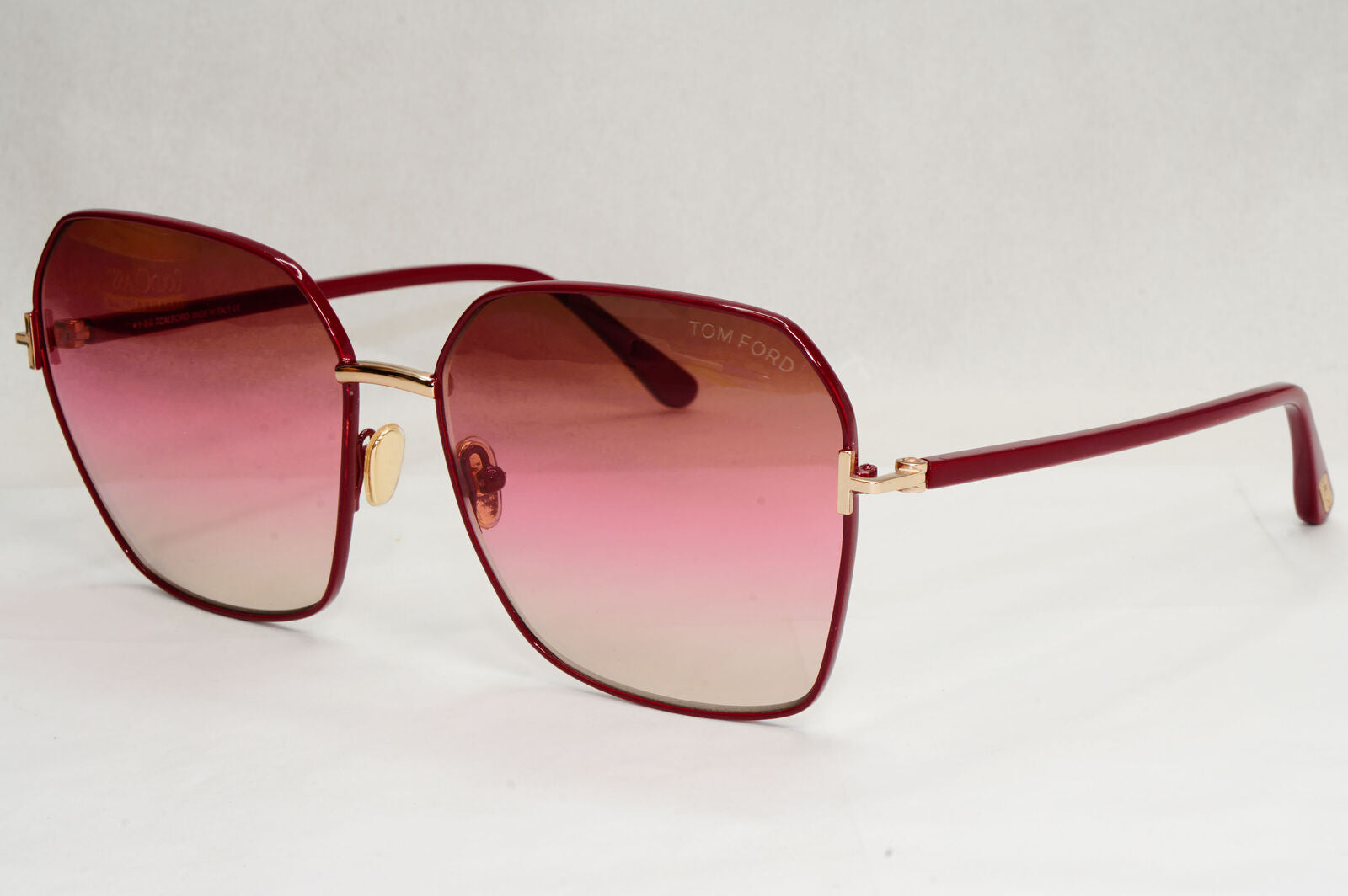 Tom Ford Sunglasses Claudia-02 Dark Red Burgundy Gradient FT0839 TF 839 69F