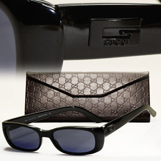 Gucci Sunglasses 1997 Vintage Black Grey Rectangle GG 2453/S 807 52mm 011124